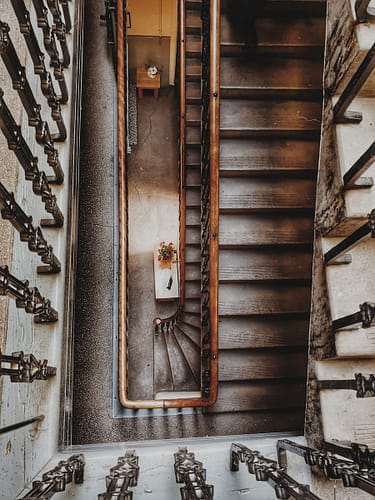 High Angle Photo of Staircase